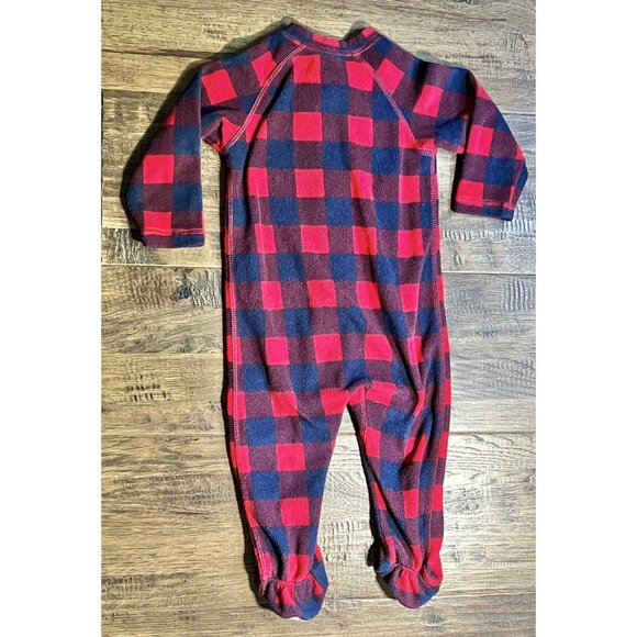 Hanna Fleece Buffalo Plaid Footed Sleeper - Picture 7 of 7